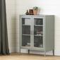 South Shore Crea Sage Green Metal Mesh 2-Door Accent Cabinet - image 10