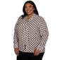 Plus Size Emaline Country Code Tie Neck Medallion Blouse - image 3