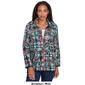 Womens Ruby Rd. Chalet Chic Ath Paisley Terry Zip Jacket - image 3