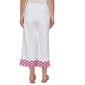 Womens Ruby Rd. Hothouse Florals Embroidery Hem Wide Capris - image 2