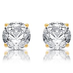 Nova Star® Lab Grown Diamond Gold Plated Stud Earrings