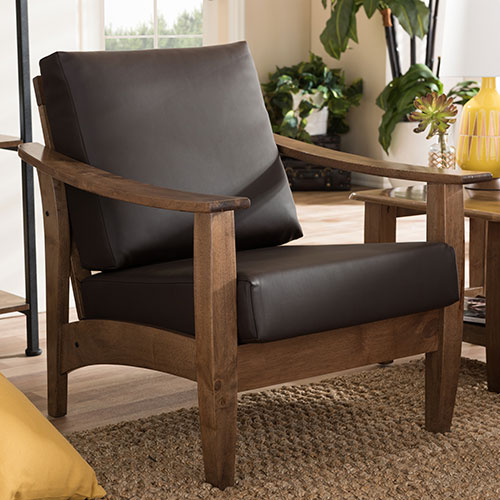 Baxton Studio Pierce Mid-Century Modern Lounge Chair
