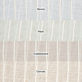 Serene Linen Look Striped Sheer Valance - 52x16