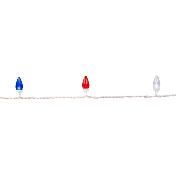 Northlight Seasonal 50ct. Patriotic LED C7 Light Set - White Wire