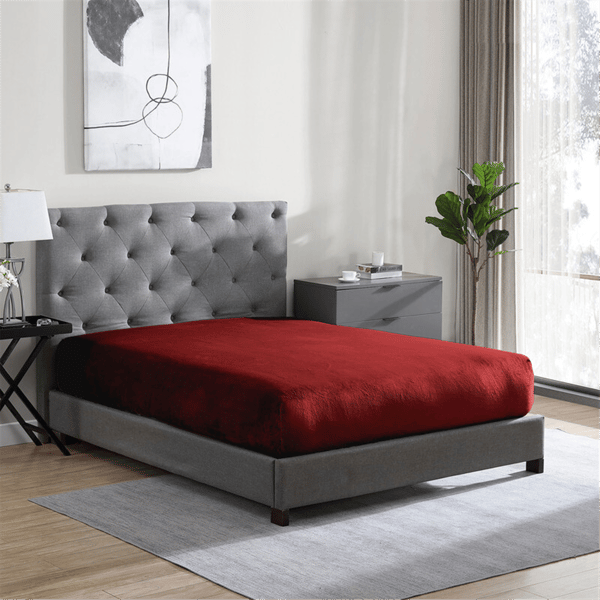 Swift Home Thick Cozy Soft Flannel-Plush Fur Fitted Sheet - image 