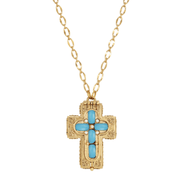 Symbols of Faith 14kt. Gold Dipped Moonstone Locket Necklace