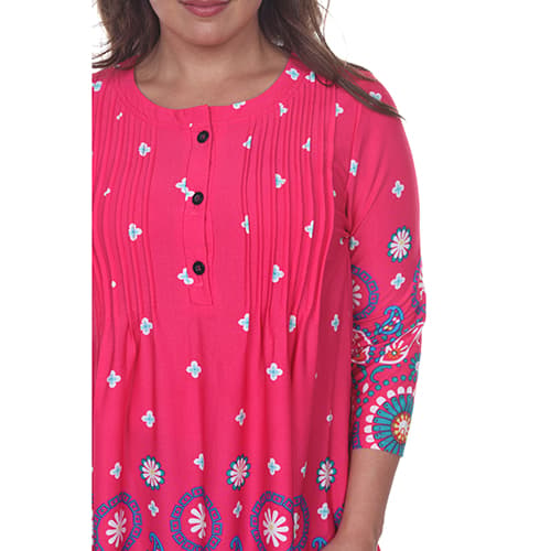 Plus Size White Mark Lucy Medallion Print Tunic