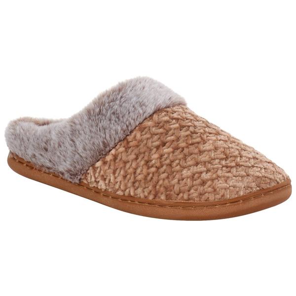 Womens Nanette Lepore Popcorn Knit Faux Fur Clog Slippers - image 