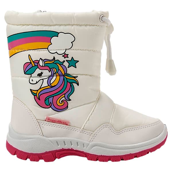 Girls Rugged Bear Unicorn Snow Boots