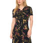 Petite MSK Short Sleeve V-Neck Twist Front Floral Midi Dress - image 4