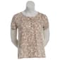 Petite Hasting & Smith Short Sleeve Leaf Peasant Tee - image 1