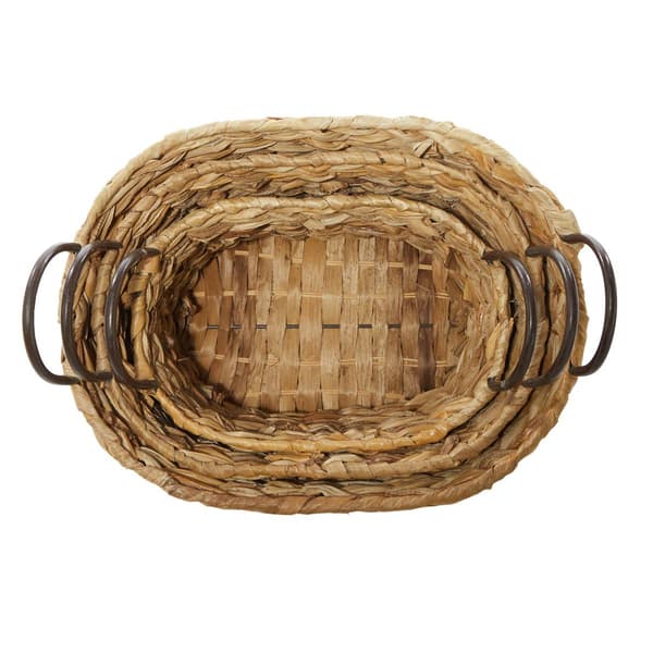9th & Pike&#174; Braided Natural Wicker Storage Baskets - Set of 3