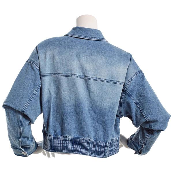 Womens Baccini Cropped Flap Pocket Denim Jacket