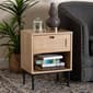 Baxton Studio Sherwin Light Brown 1-Drawer End Table - image 7