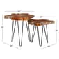 9th & Pike® Brown Teak Wood Contemporary Accent Table - Set of 2 - image 5