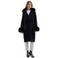 Womens NVLT Removable Faux Fur Collar & Cuffs Longline Coatigan - image 1