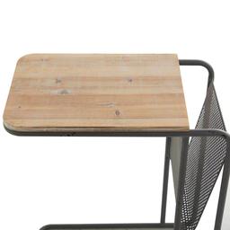 9th & Pike® Black Metal Industrial Accent Table