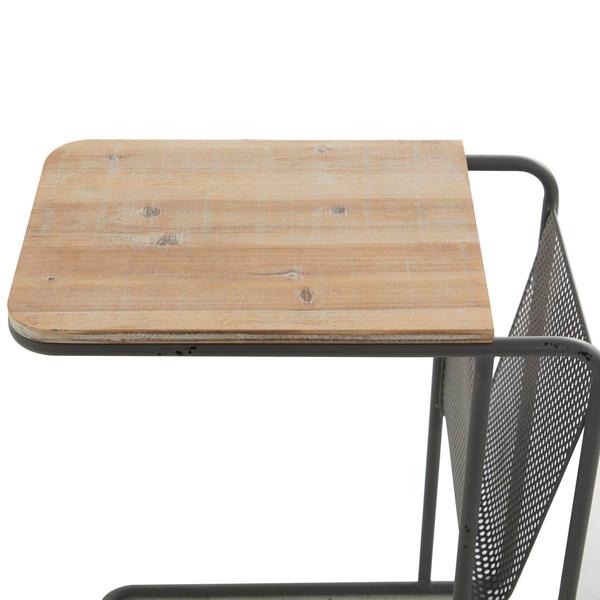 9th & Pike® Black Metal Industrial Accent Table