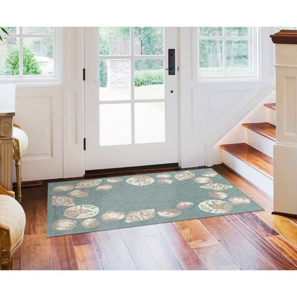 Liora Manne Capri Seashell Border Rectangular Accent Rug