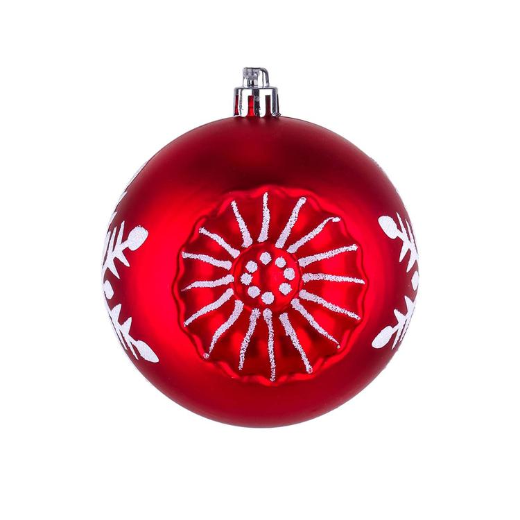 National Tree 6pc. Red Snowflake Shatterproof Ornaments
