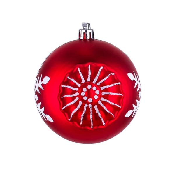 National Tree 6pc. Red Snowflake Shatterproof Ornaments