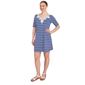 Womens Ruby Rd. Americana Chic Embroidered Stripe Shift Dress - image 3