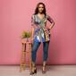 Womens 24/7 Comfort Apparel Multicolor Floral Henley Tunic Top - image 5