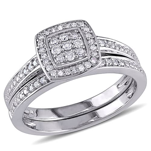 Loveblooms(tm) 1/4ctw. Diamonds Bridal Ring Set - image 
