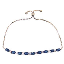 Gianni Argento Silver & Lab Created Sapphire Adjustable Bracelet