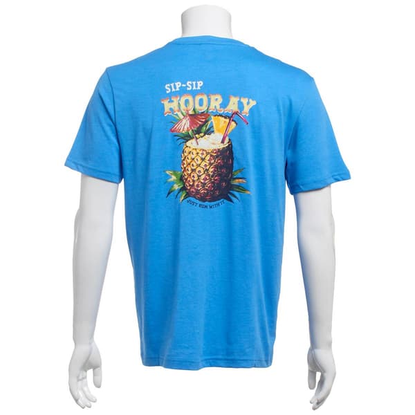 Mens Chaps Pineapple Drink Short Sleeve Graphic Tee