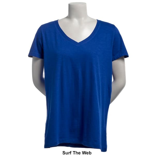 Plus Size Architect&#174; Short Sleeve Slub V-Neck Tee