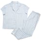 Womens Laura Ashley(R) Wide Stripe Boxy Pajama Set - image 1