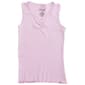 Girls (7-16) Pink Angel(tm) Cinch V-Neck Rib Tank Top w/ Lettuce Hem - image 1