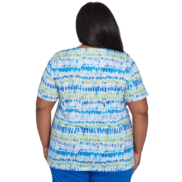 Plus Size Alfred Dunner Parrot Cay Tie Dye Chicklet Tee