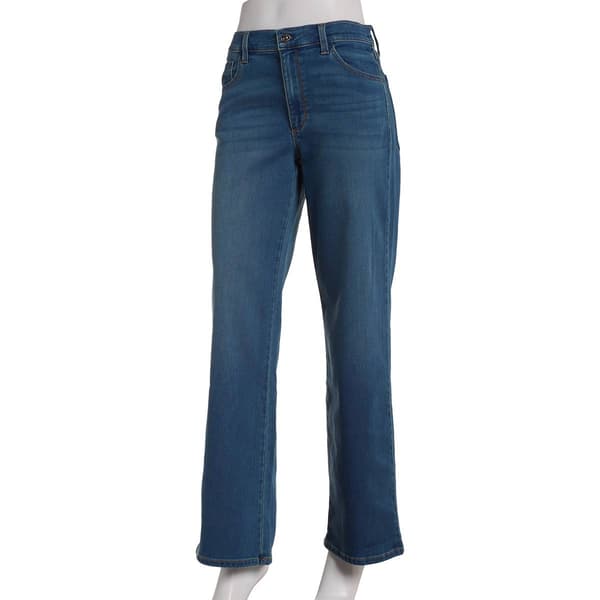 Womens Gloria Vanderbilt 5 Pocket Relaxed Wide Leg Knit Jeans - image 