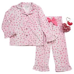 Toddler Girl Sleep On It(R) 3pc. Pink Velour Leopard Pajama Set