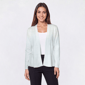 Womens 89th & Madison Pointelle Mix Stitch Peplum Cardigan - image 1