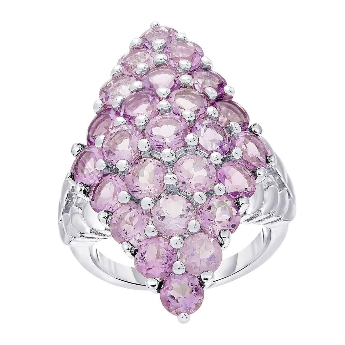 Gianni Argento Sterling Silver Genuine Amethyst Marquise...