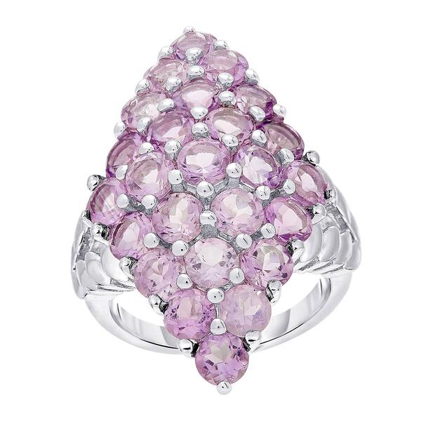 Gianni Argento Sterling Silver Genuine Amethyst Marquise Ring - image 