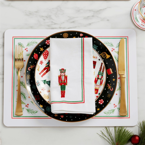 Lenox® Bayberry Nutcracker Napkins - Set of 4
