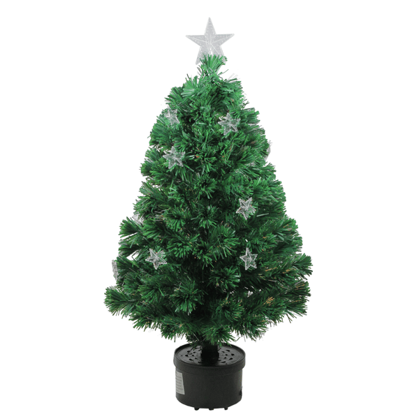 Northlight 4ft. Pre-Lit Potted Fiber Optic Christmas Tree