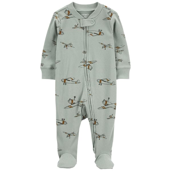 Baby Boy &#40;NB-9M&#41; Carter&#8217;s&#174; Ribbed Airplane Sleep & Play