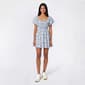 Juniors No Comment Puff Sleeve Skater Dress - Blissful Rose - image 1