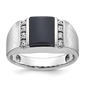 Mens Gentlemens Classics(tm) 14kt. White Gold Satin Onyx Ring - image 1