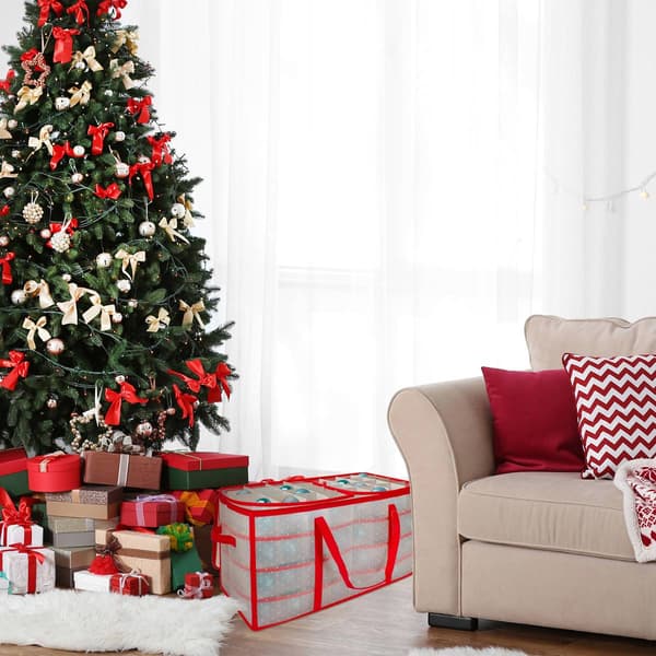 Northlight Seasonal Transparent Zip Up Christmas Storage Box