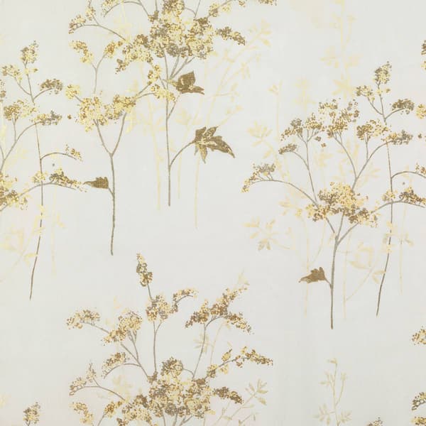 Maeve Metallic Print Sheer Rod Pocket Panel Curtain