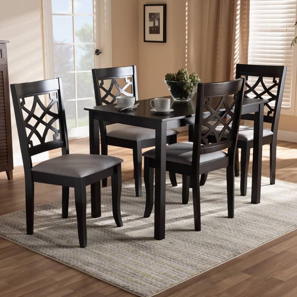 Baxton Studio Mael 5pc. Wood Dining Set - image 