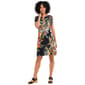 Womens MSK Short Sleeve Floral Three Ring Shift Dress - image 1