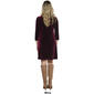 Womens MSK 3/4 Sleeve Velvet Dress - image 2