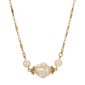 1928 Jewelry Gold Tone Faux Pearl Bead Necklace - image 1